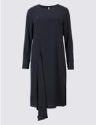 Marks & Spencer Asymmetric Long Sleeve Tunic Dress Navy