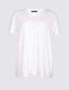 Marks & Spencer Curve V-neck Short Sleeve Jumper Soft White
