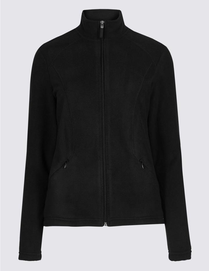 Marks & Spencer Panelled Fleece Jacket Black