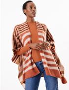 Marks & Spencer Striped Knit Wrap Natural Mix