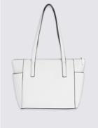 Marks & Spencer Metal Tab Shopper Bag White