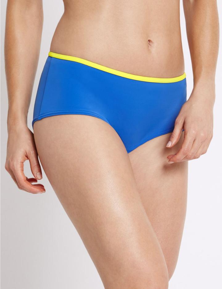 Marks & Spencer Short Bikini Bottoms Blue Mix