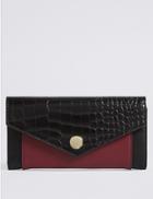 Marks & Spencer Colour Block Purse With Cardsafe&trade; Black Mix