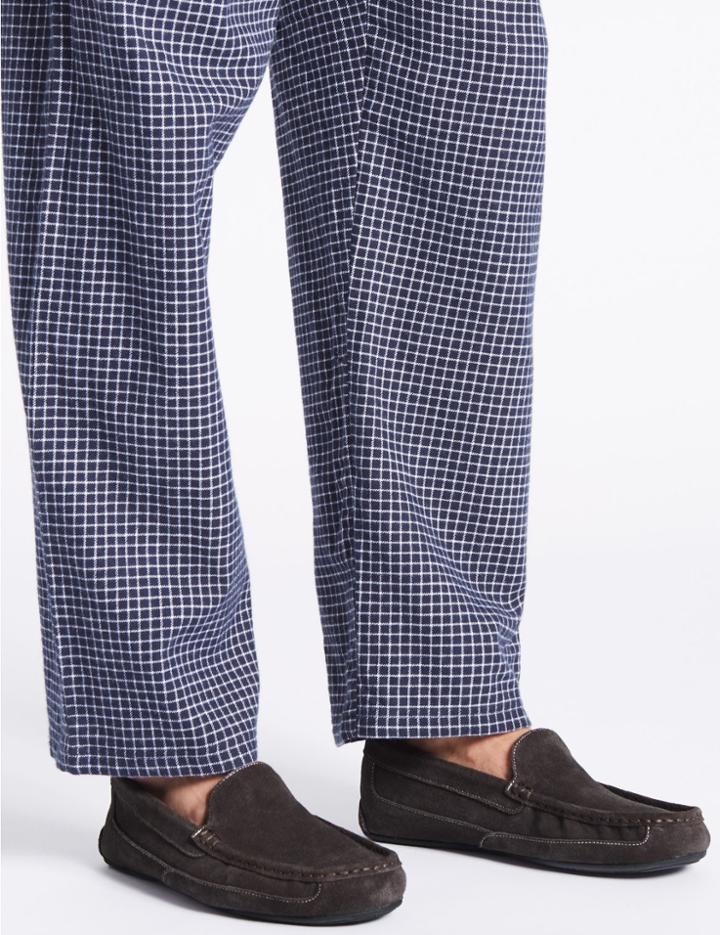Marks & Spencer Suede Moccasin Slippers With Thinsulate &trade; Chocolate