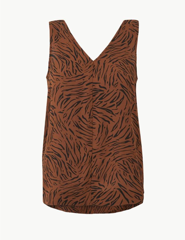Marks & Spencer Animal Print Vest Top Brown Mix