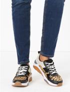 Marks & Spencer Leopard Print Chunky Trainers Black Mix