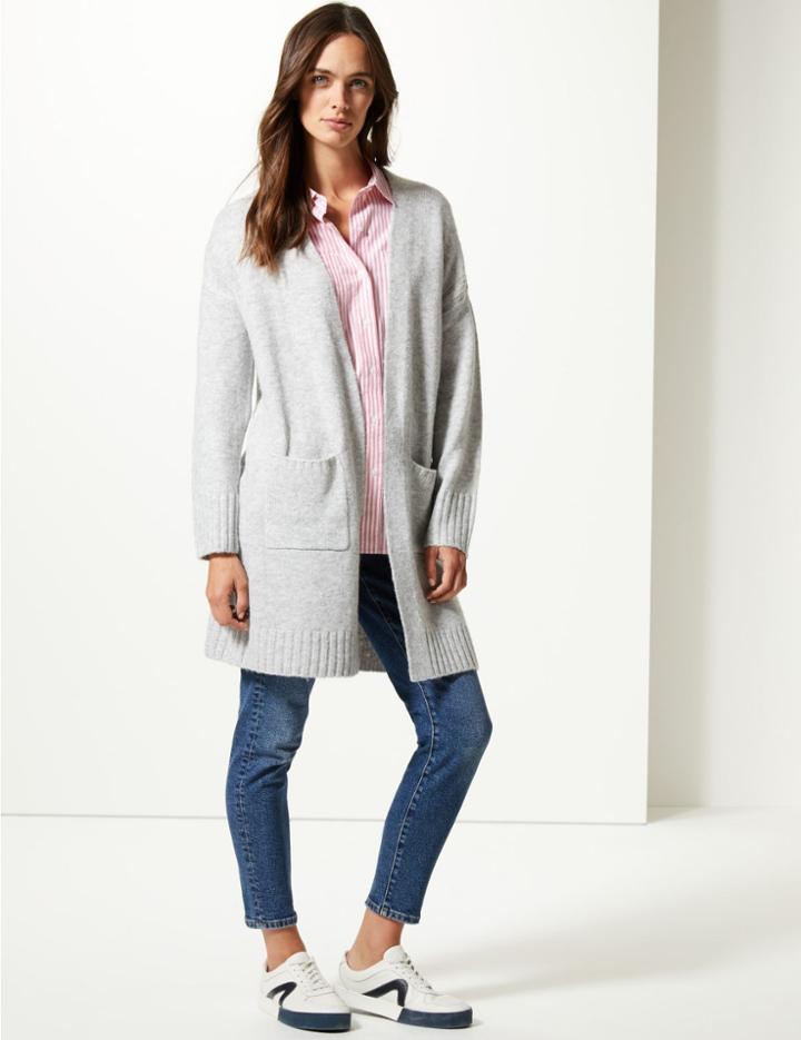 Marks & Spencer Cosy Longline Cardigan Grey