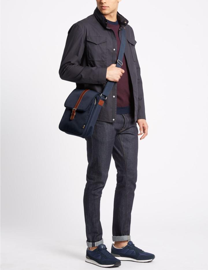 Marks & Spencer Casual Scuff Resistant Cordura&reg; Crossbody Bag Navy