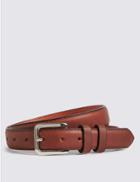 Marks & Spencer Leather Double Keeper Chino Belt Brown