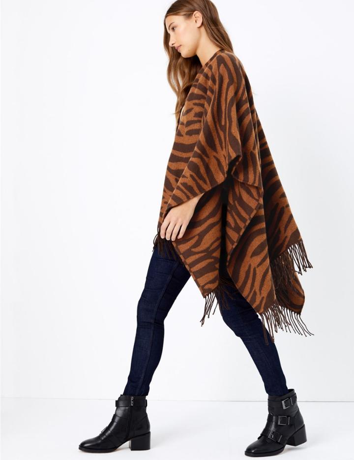 Marks & Spencer Zebra Print Wrap Black Mix