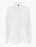 Marks & Spencer Zipped Detail Fleece Jacket Winter White