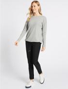 Marks & Spencer Zipped Pocket Stitch Detail Trousers Black