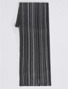 Marks & Spencer Striped Raschel Scarf Charcoal Mix