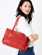 Marks & Spencer Zipped Detail Tote Bag Orange