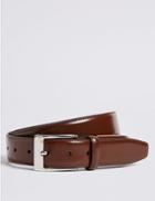 Marks & Spencer Coated Leather Active Waistband Smart Belt Brown