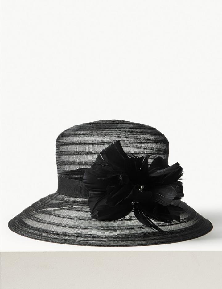 Marks & Spencer Feather Occasion Hat Black