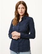 Marks & Spencer Pure Cotton Polka Dot Long Sleeve Shirt Navy Mix