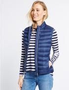 Marks & Spencer Down & Feather Lightweight Gilet Jacket Marine