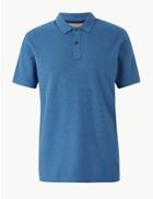 Marks & Spencer Pure Cotton Polo Shirt Royal Blue