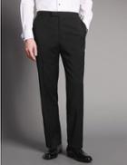 Marks & Spencer Black Tailored Fit Wool Rich Trousers Black