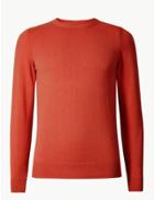 Marks & Spencer Pure Cotton Crew Neck Jumper Rust