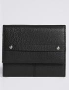 Marks & Spencer Leather Grainy Purse With Cardsafe&trade; Black