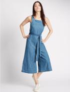 Marks & Spencer Pure Cotton Strap Jumpsuit Denim