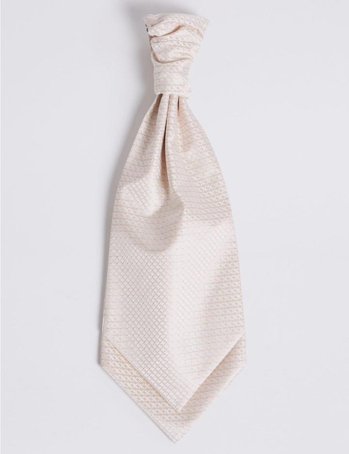Marks & Spencer Jacquard Cravat & Pocket Square Set Ivory