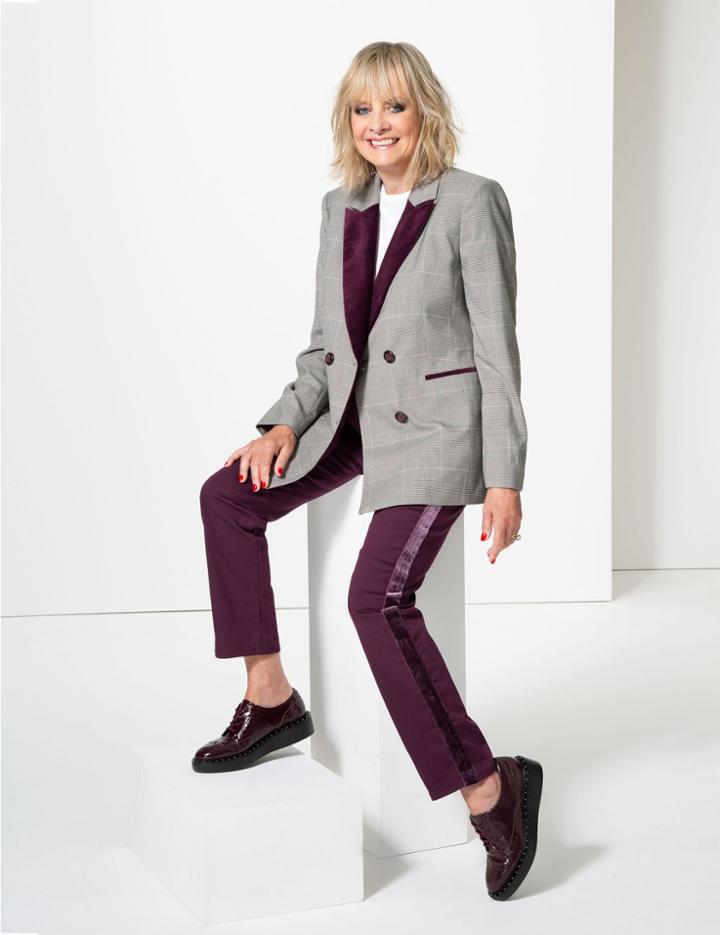 Marks & Spencer Velvet Mid Rise Skinny Leg Jeans Plum