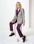 Marks & Spencer Velvet Mid Rise Skinny Leg Jeans Plum