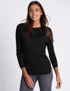 Marks & Spencer Boxy Knit Long Sleeve Jumper Black