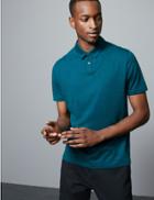 Marks & Spencer Supima Cotton Slim Fit Polo Shirt Teal