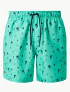 Marks & Spencer Quick Dry Printed Swim Shorts Green Mix
