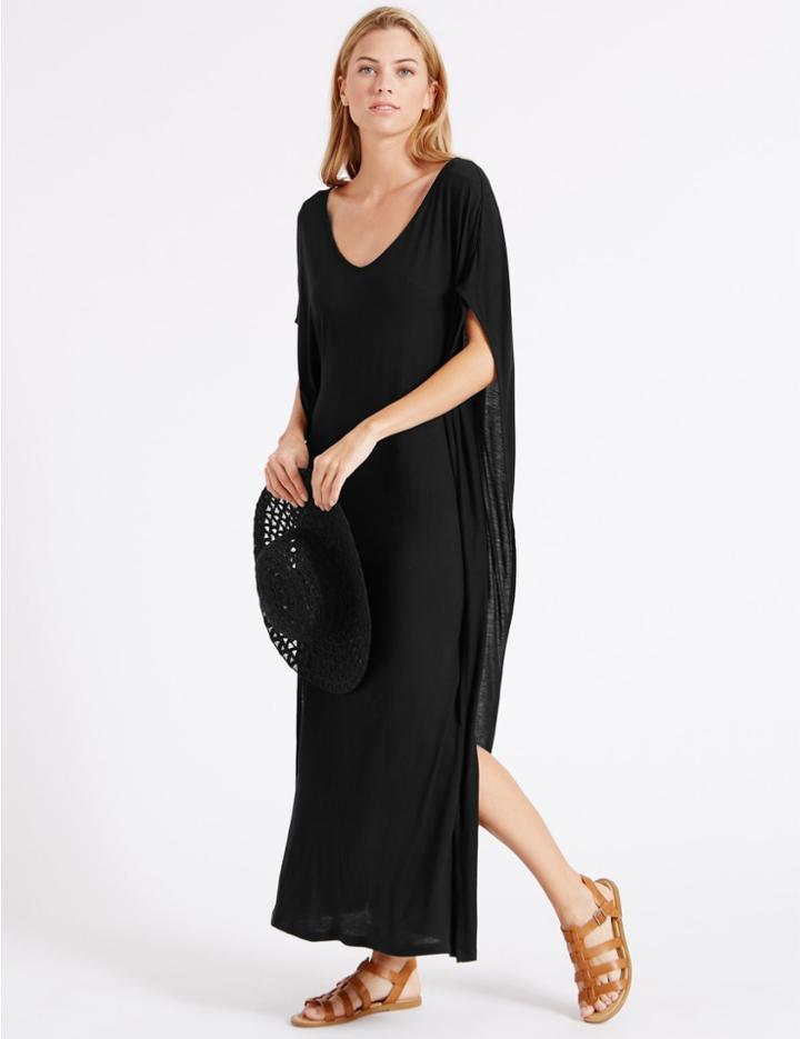 Marks & Spencer Angel Sleeve Maxi Dress Black