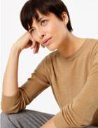 Marks & Spencer Merino Wool Longline Jumper Camel
