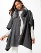 Marks & Spencer Faux Fur Collar Wrap Charcoal