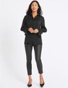 Marks & Spencer Faux Leather Skinny Trousers Black
