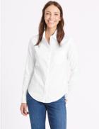 Marks & Spencer Pure Cotton Oxford Long Sleeve Shirt White
