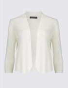 Marks & Spencer Open Front Cardigan Ivory Mix