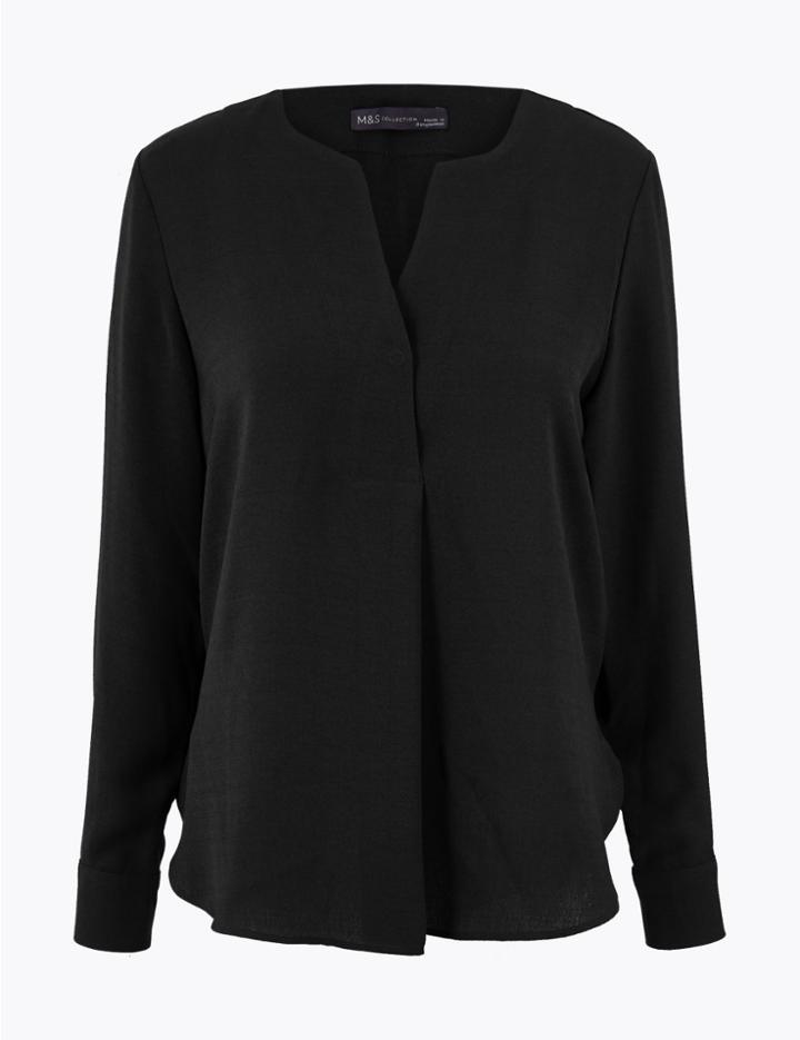 Marks & Spencer Popover Blouse Black
