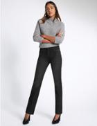 Marks & Spencer Ozone Mid Rise Straight Leg Jeans Black