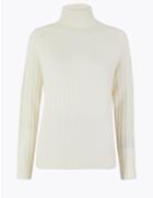 Marks & Spencer Pure Cashmere Turtle Next Jumper Cream