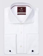 Marks & Spencer Pure Cotton Striped Shirt White/white