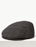 Marks & Spencer Checked Flat Cap Grey