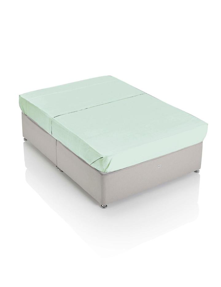 Marks & Spencer Non-iron Pure Egyptian Cotton Flat Sheet Light Duck Egg