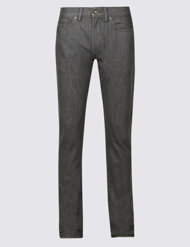 Marks & Spencer Slim Fit Selvedge Jeans Charcoal