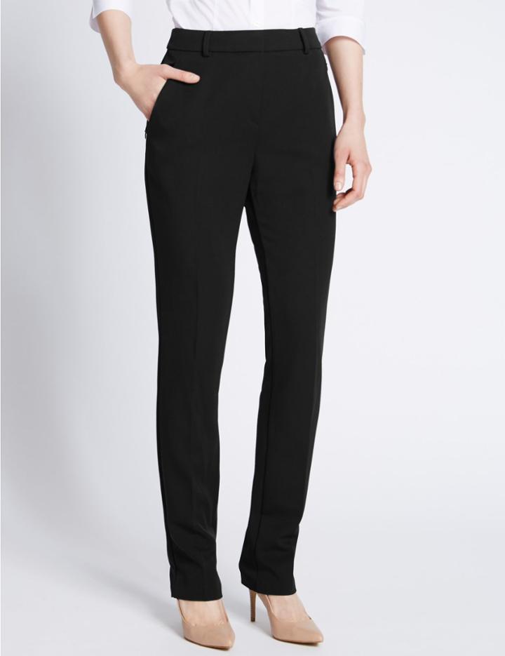 Marks & Spencer Standard Slim Leg Trousers Black