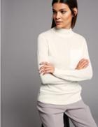 Marks & Spencer Turtle Neck Long Sleeve Jumper Soft White