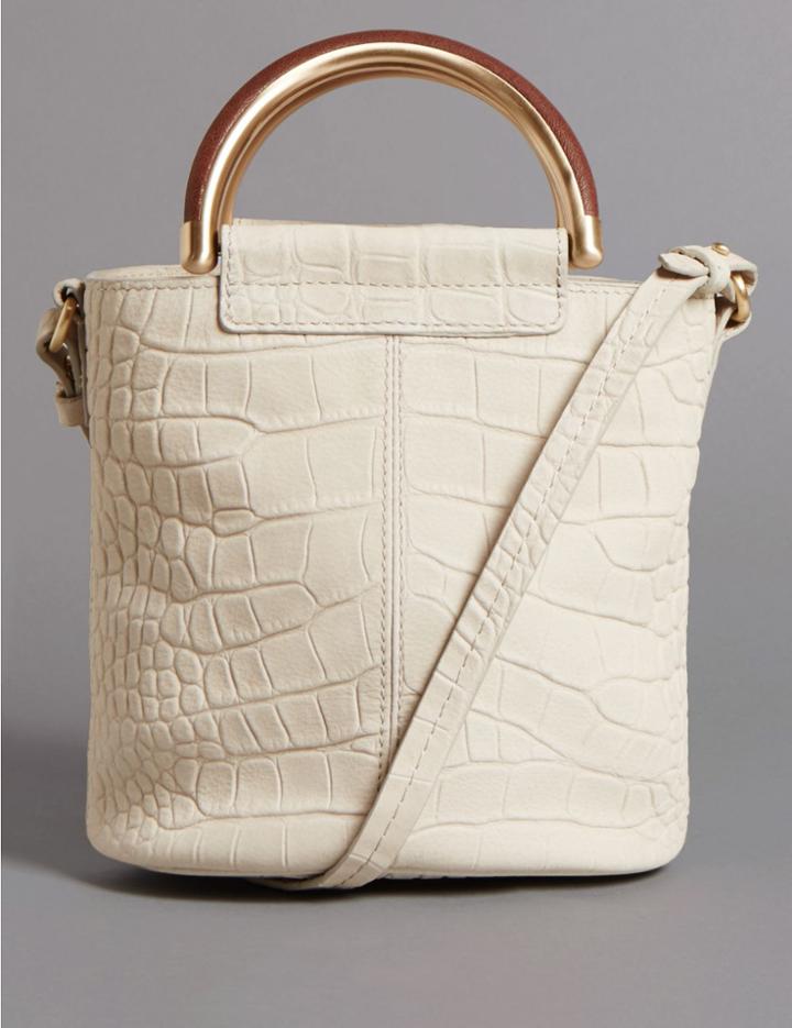 Marks & Spencer Pure Leather Shoulder Bag Cream