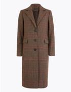Marks & Spencer Petite Checked Tailored Coat Brown Mix
